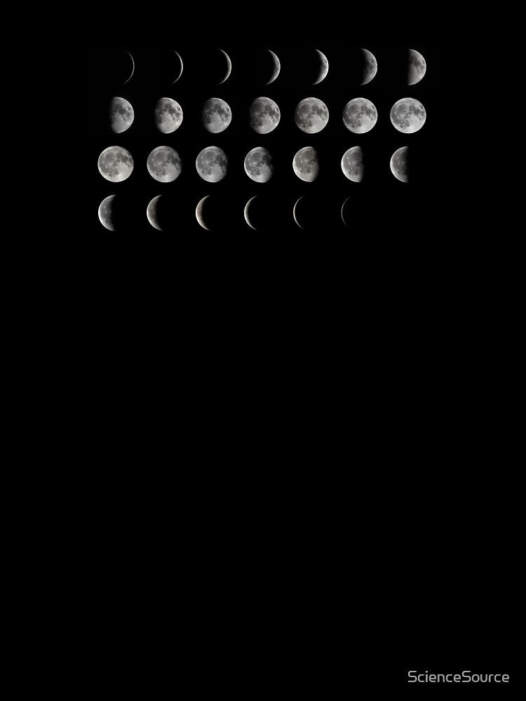 Phases Of The Moon, Full Moon, Crescent Moon, New Moon by ScienceSource