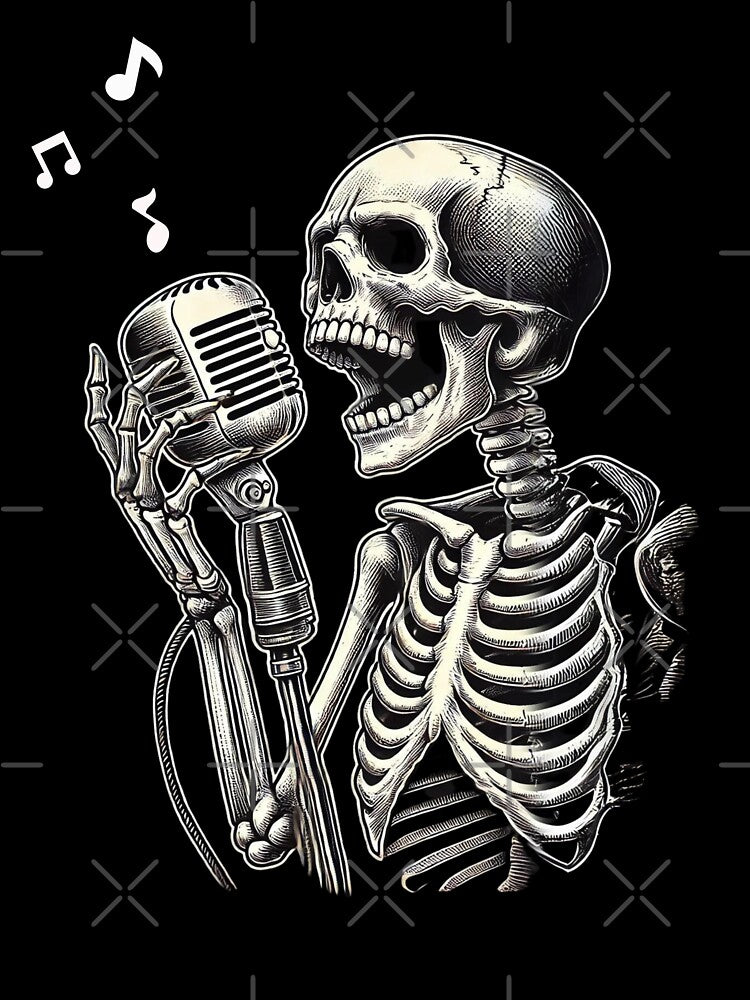 Skeleton Singing by OleOleStore