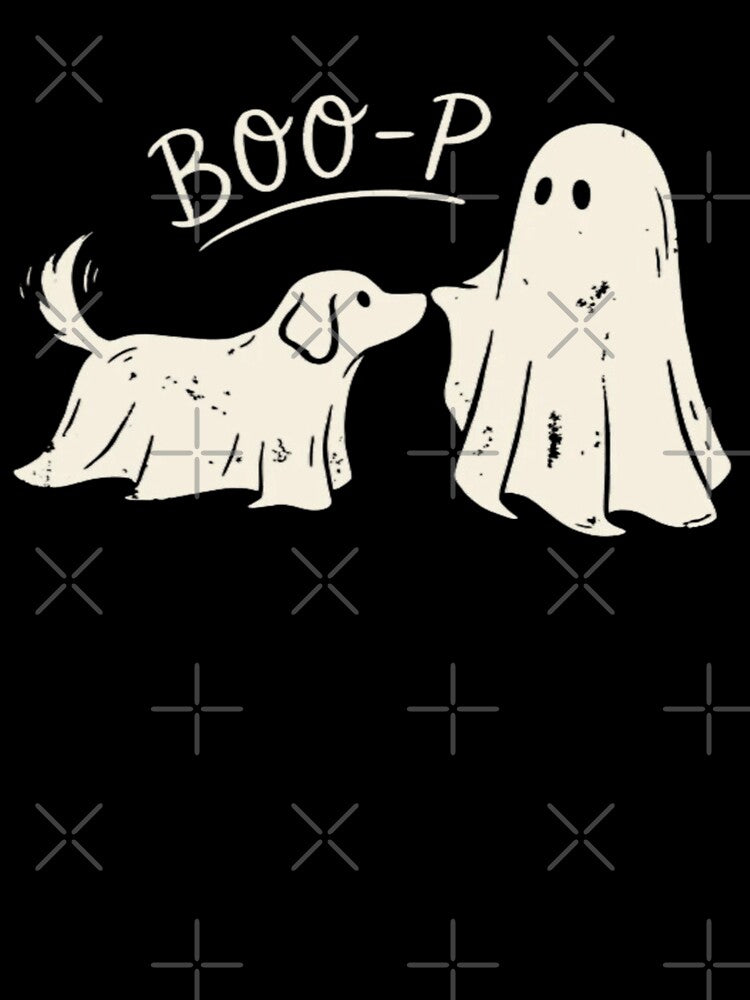 Boo-p Ghost Dog Halloween | Cute Spooky Cartoon Dog Halloween Art by Iceberg Comic Book Lounge