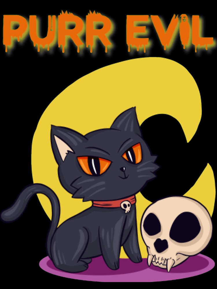 Purr Evil Cat Halloween by NoelBourke