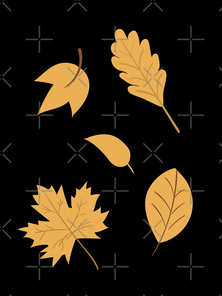 Faded Orange Falling Autumn Leaves by Trinket-Trickster