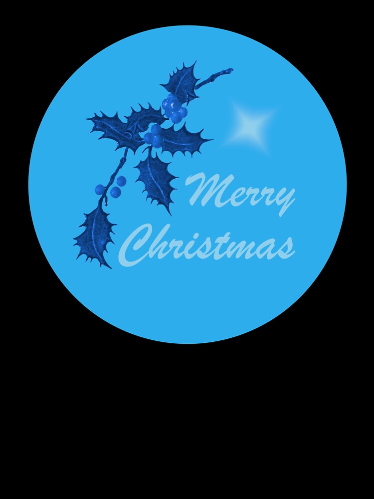 Vintage Style Merry Christmas Blue by mrtraz