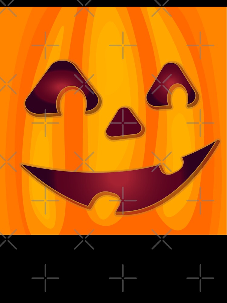 Carved pumpkin Halloween design mirror by CutieBlue