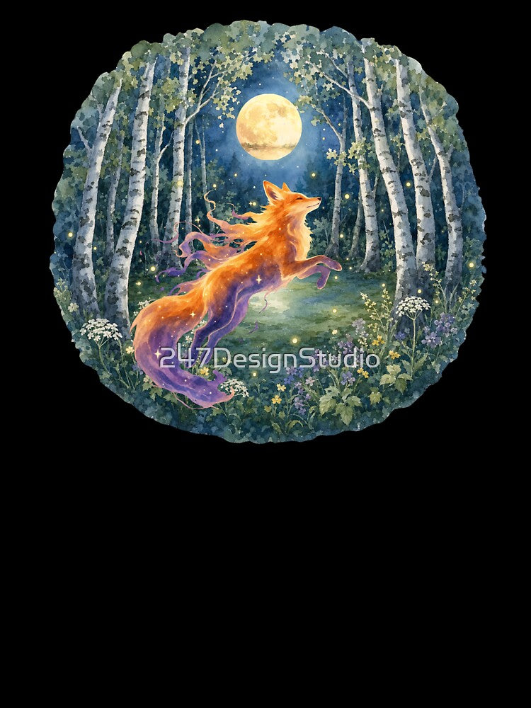 Zen fox in moonlight by 247DesignStudio