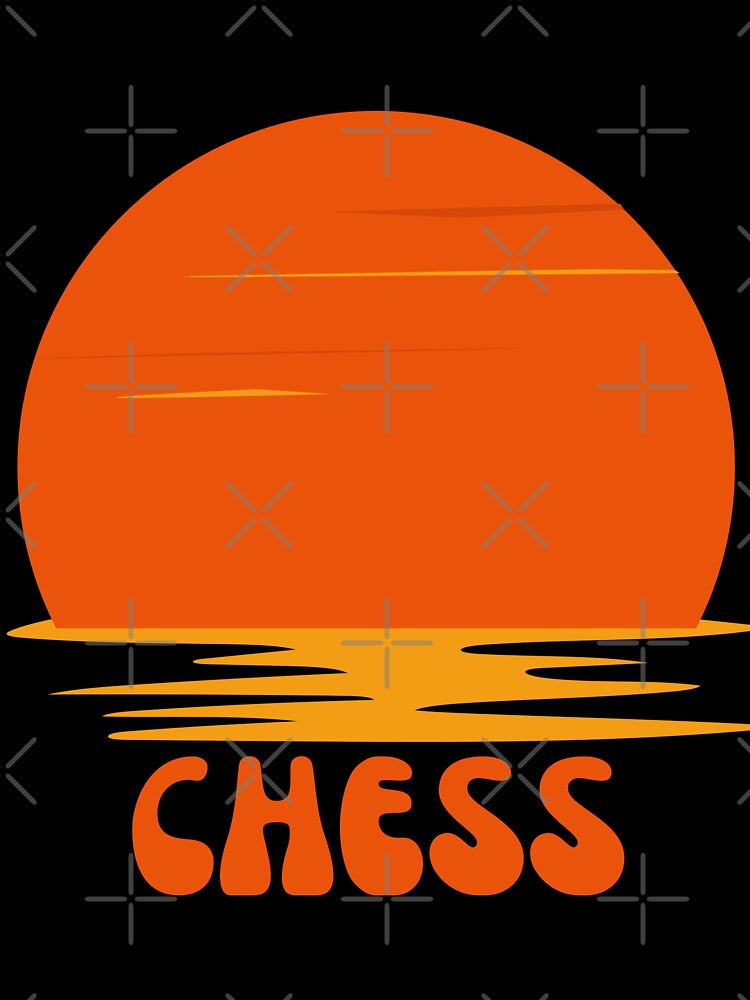 Chess Retro Sunset - Board Game Checkmate by Digitalme Designs