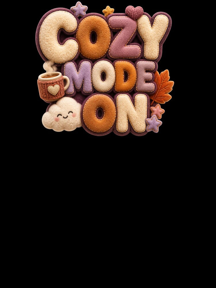 Cozy Mode On Plush Fall Sticker | Cute Autumn Typography | Cozy Season Kawaii Design | Fall Lover Gift by DonnaByPT