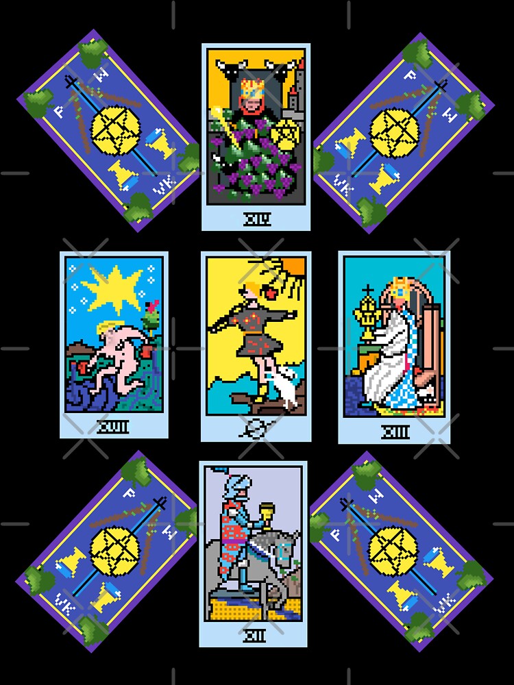 Pixel Waite Tarot - Celtic Cross Spread 24 Design for T-shirts and accessories by Pixel Waite