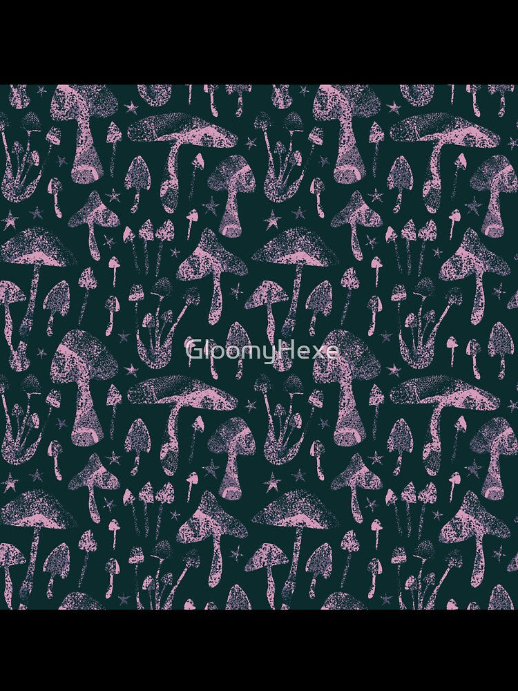 Pink Gloomy Mushrooms and Stars by GloomyHexe