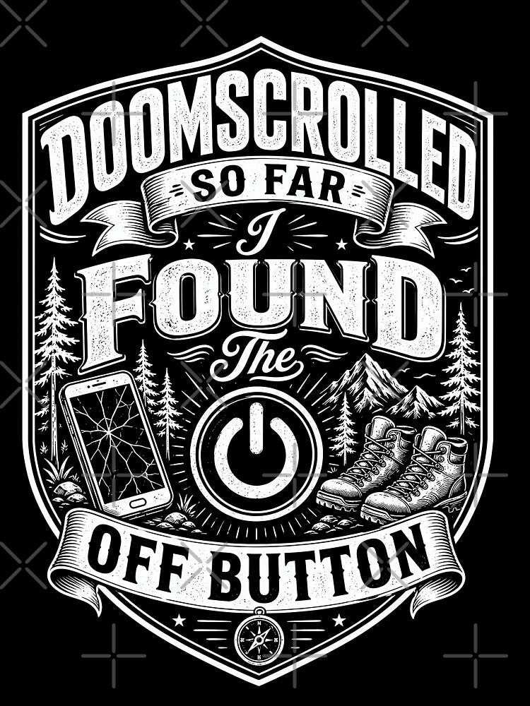 Doomscrolling Off Button Shirt by NeuralDraft