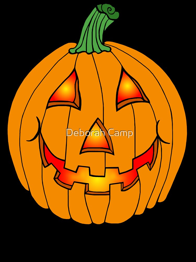 Glowing Happy Jack-O-Lantern by Deborah Camp