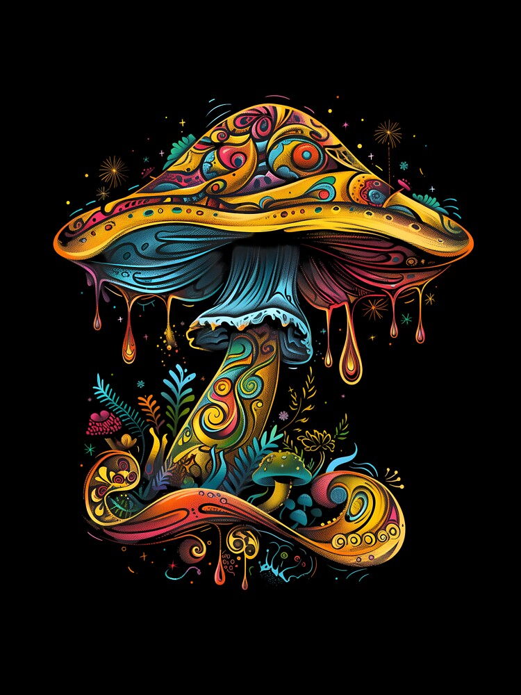 Stylized Magic Mushroom 6 by HarmonyTheKoala