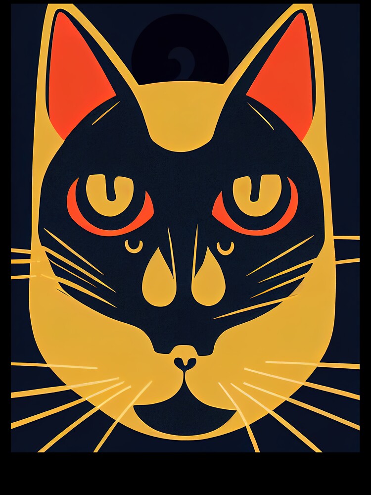 cat halloween orange minimalist by ComicsFactory