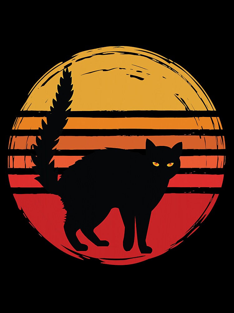 Retro Vintage Black Cat Halloween by unassertive19