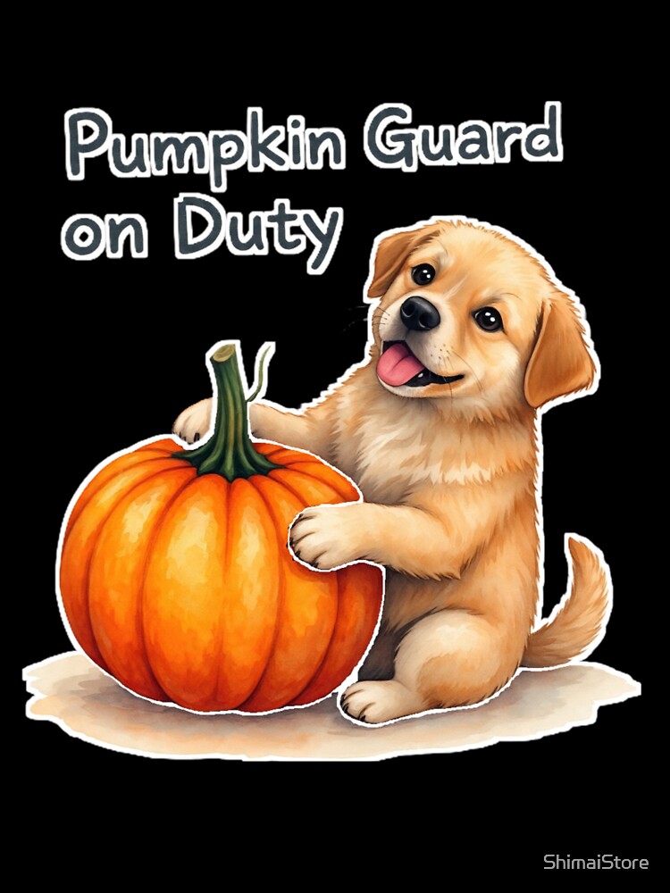 Cute Dog with Halloween Pumpkin by ShimaiStore