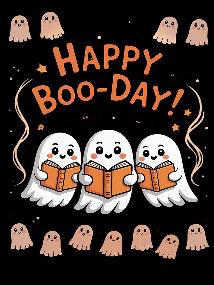 Ghosts Reading Books Women Cute Spooky Bookish Teacher Fall Halloween by NeomiStoreSS