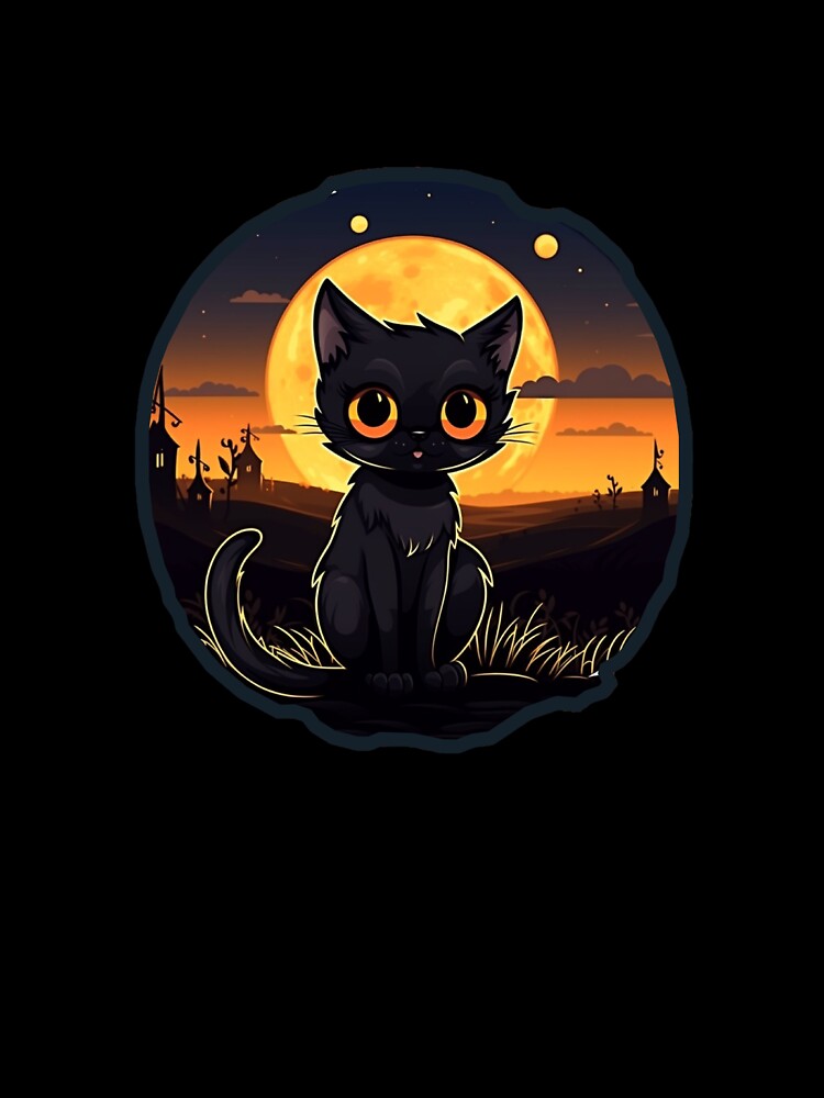 Sad little black cat by Lynnchabot