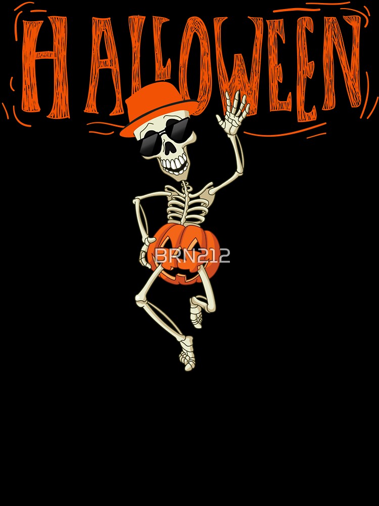 Funny Naked Skeleton On Halloween by BRN212