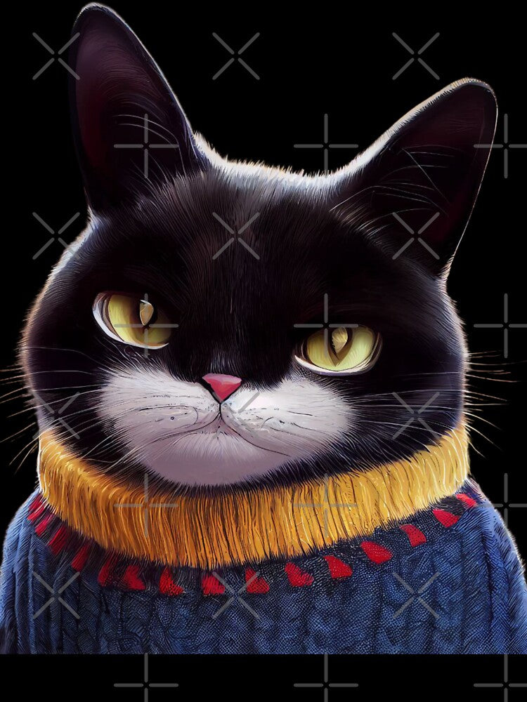 black cat wearing sweatshirt-cute black cat by hassendz