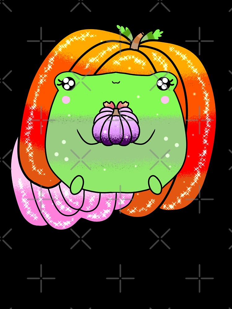 Cute adorable Coolest pumpkin patch halloween frog by Quacktails