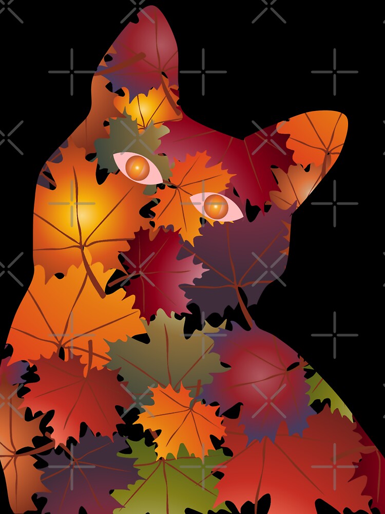 CAT AND AUTUMN LEAVES 2 by Cr1sV