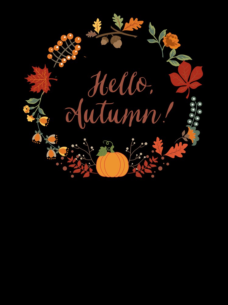 Hello Autumn, Fall Theme , Pumpkin Season, Bonefire, Autumn Leaves by Theteebrewing