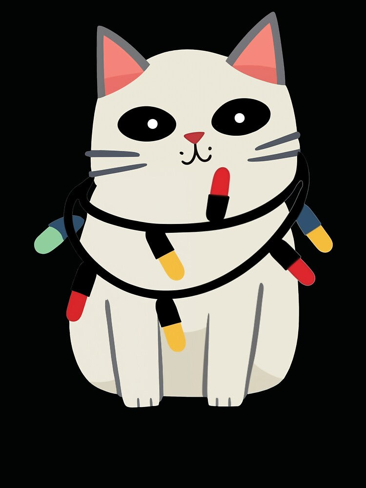 Merry Catmas,  Cute Christmas Cat, cat lovers delight by ArtHideaway