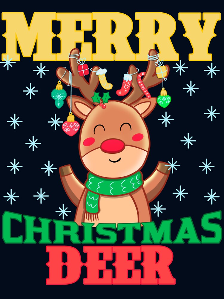 Colorful merry christmas deer by ImaginarStore