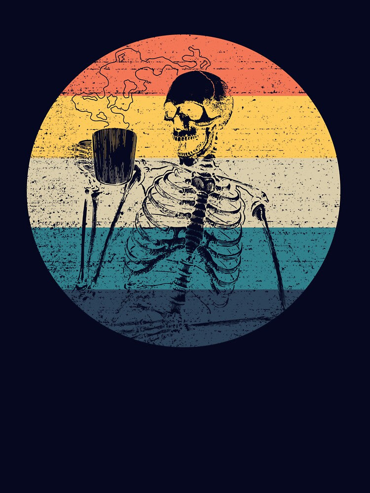 Skeleton Coffee Retro Halloween Costume Skeleton Coffee Gear by DynamicDesign