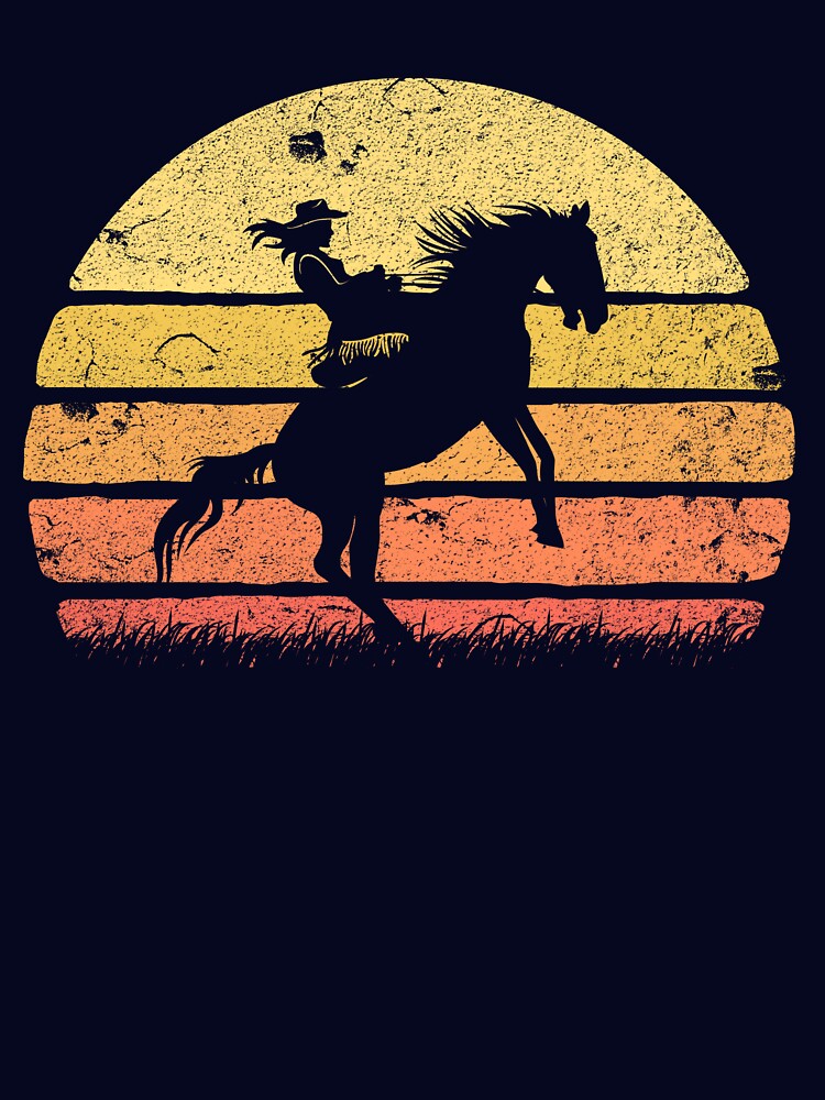 Cowgirl Bucking Bronco Rodeo Retro Wrangler Cowgirl Gear by DynamicDesign