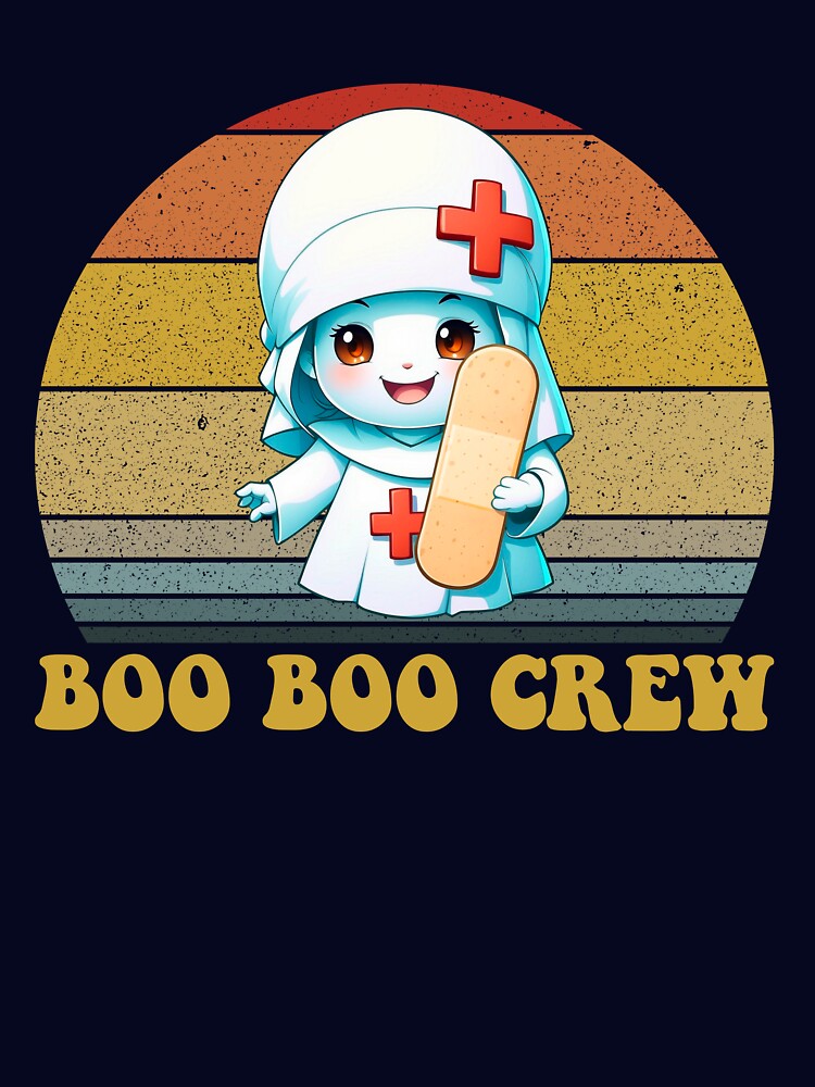 Boo Boo Crew Nurse Halloween Nurse Ghost Retro Boo Crew Gear by DynamicDesign