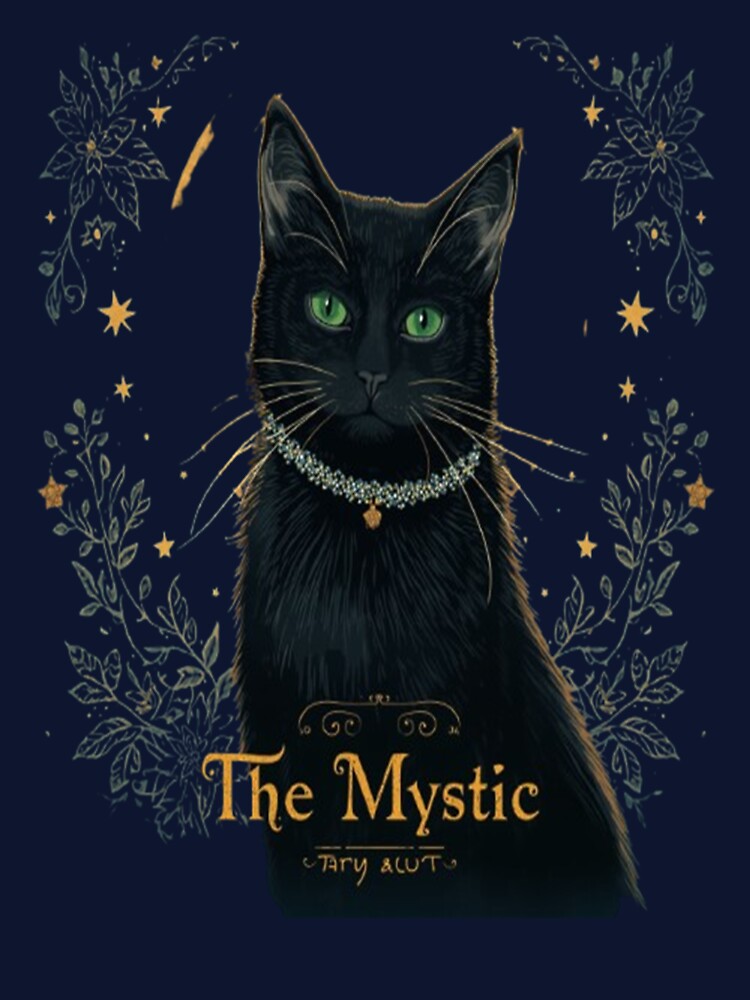 ? The Mystic Cat – Tarot Card Aesthetic T-Shirt by Whispering Colors