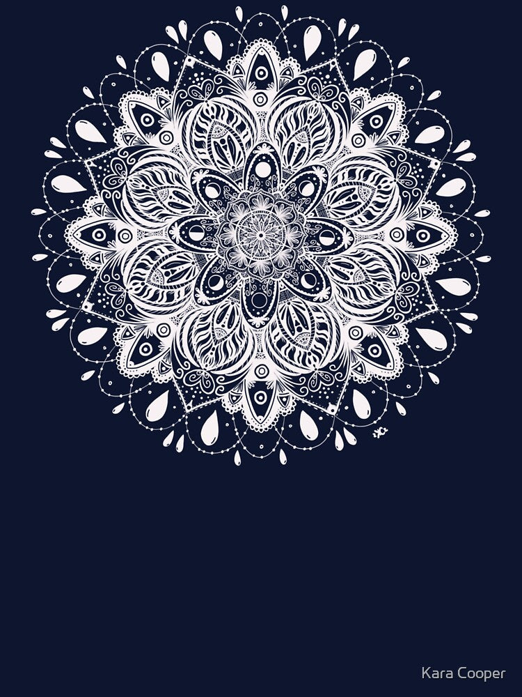 Lunar Phases - Moon Mandala (White variation) by Kara Cooper