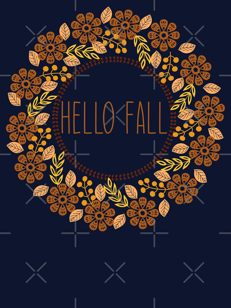 Hello Fall Flower Wreath by BeYOUtifulFaith