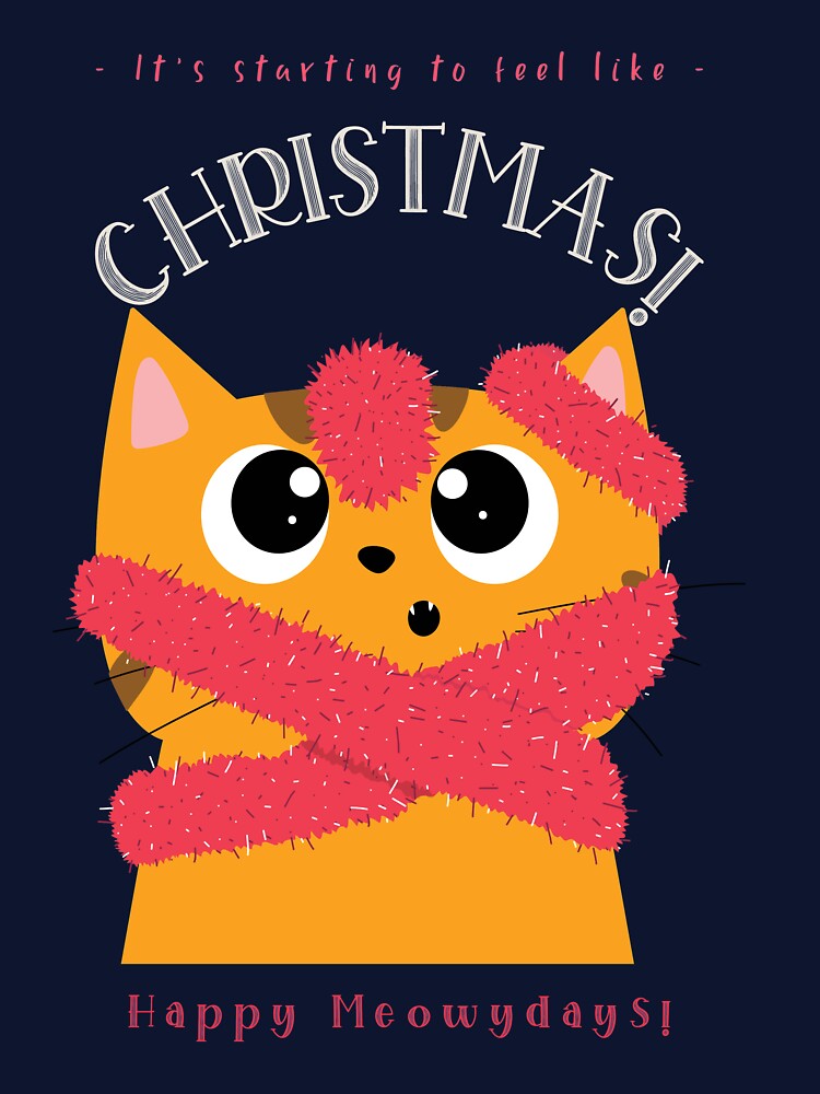 Cat Christmas Happy Meowdays! Funny Cat Christmas Gift by NostalgicLatin