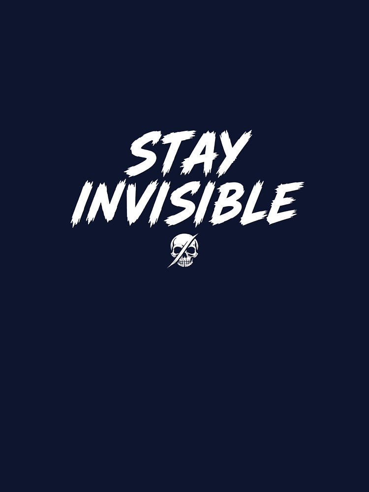 Stay Invisible Skull – Antisocial Dark Aesthetic Design by SkullVor