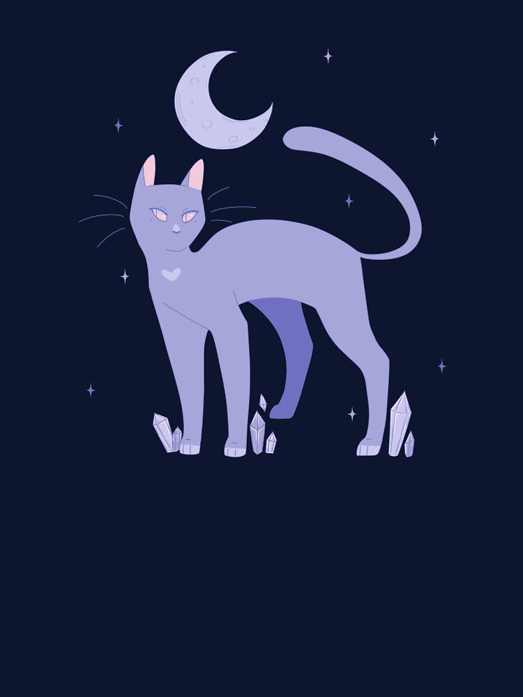 Pastel Goth Cat (Purple) by sarakayy