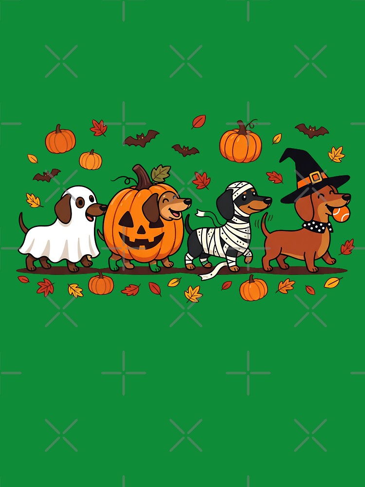 Copy of Halloween Dachshund Costume Parade Cute Spooky Dog by w66aboo