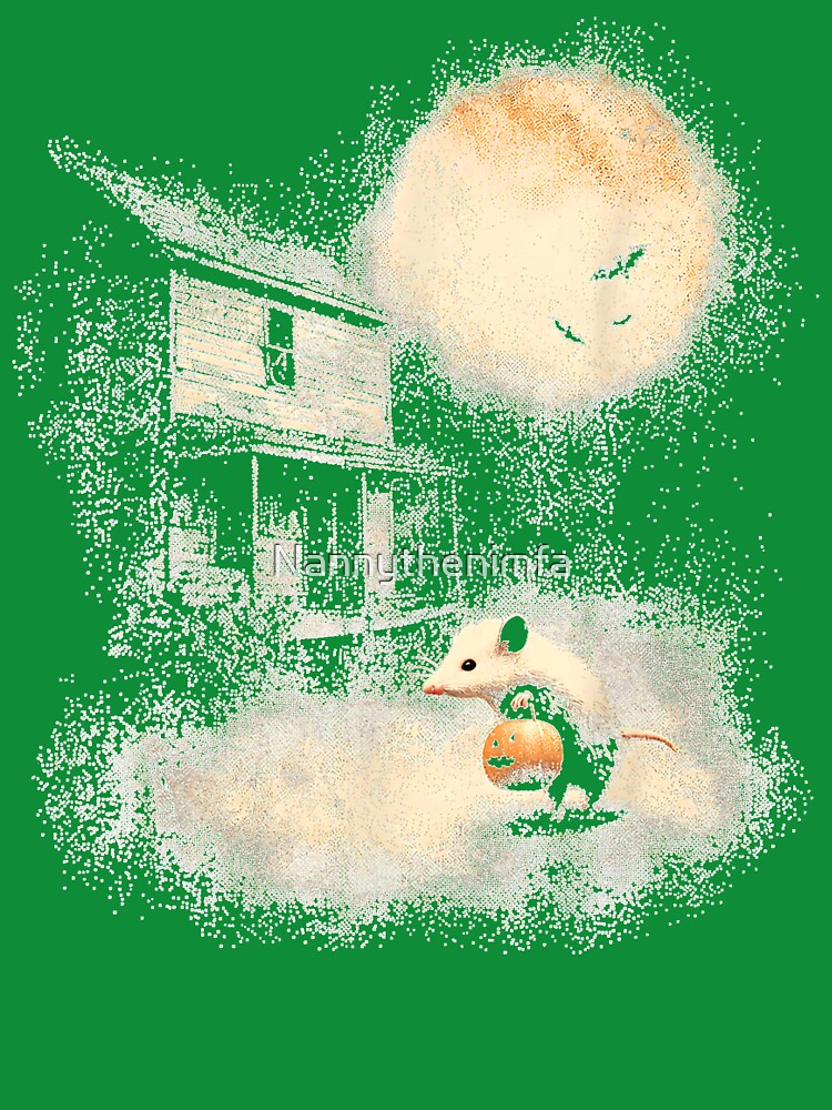 Vintage Opossum Halloween Funny Possum Pumpkin Spooky Moon by Nannythenimfa