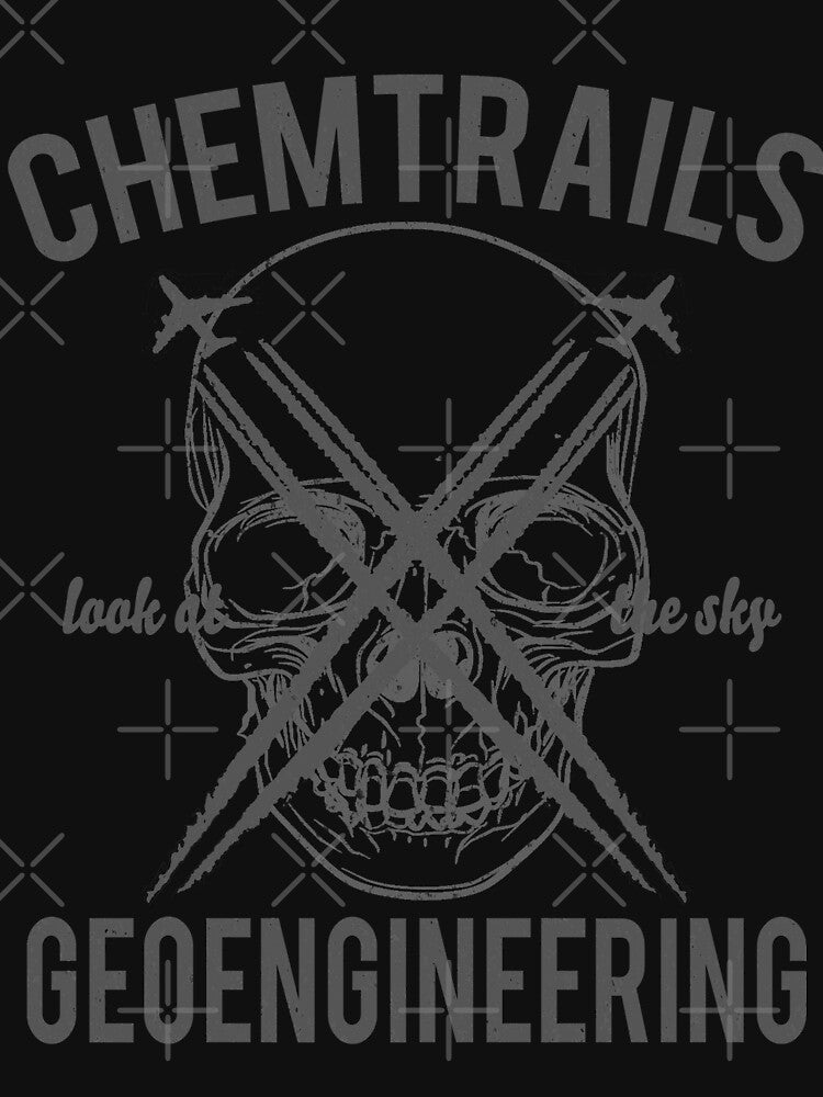 Chemtrails Retro Vintage Distressed Jet & Skull Design by JakeRhodes