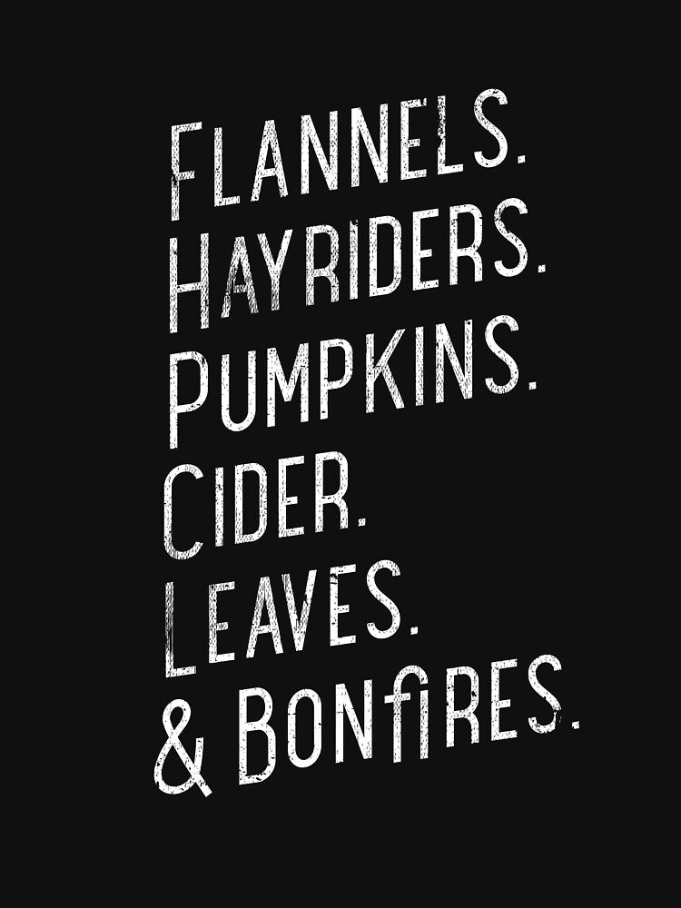 Flannels Hayrides Pumpkins Cider Leaves Fall Autumn by Pricity Designs