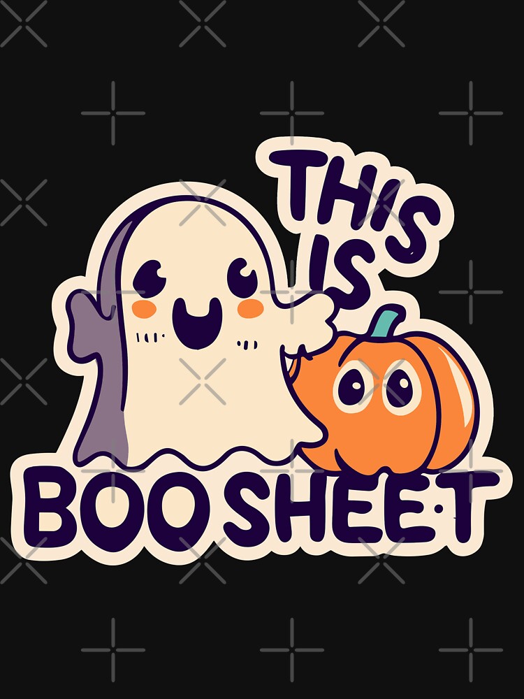 This is Boo Sheet - Ghost with Pumpkin by MonkaDesigns