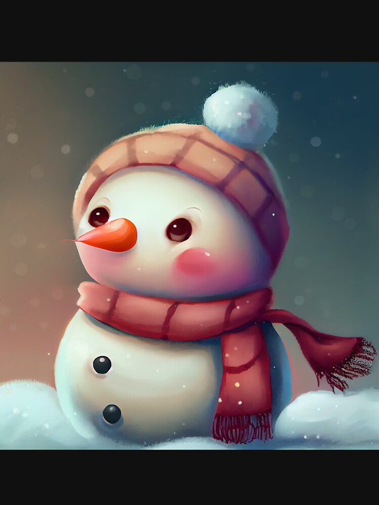 Cute Christmas Snowman by PaintLabs