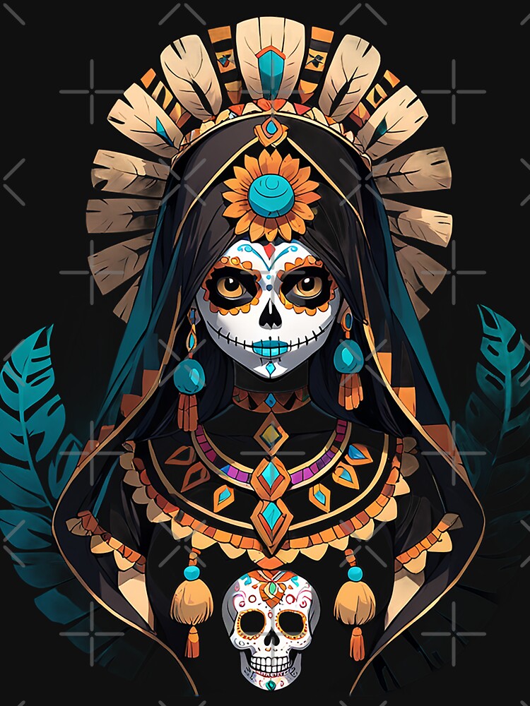 Prehispanic Calavera woman by PuraPercepcion