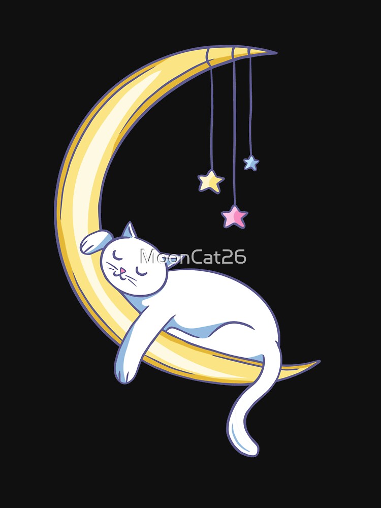 Cute cat with moon cats cat owner gift by MoonCat26