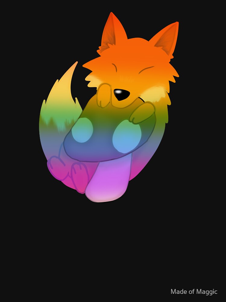 Fox and Mush Snuggle: Rainbow by Made of Maggic