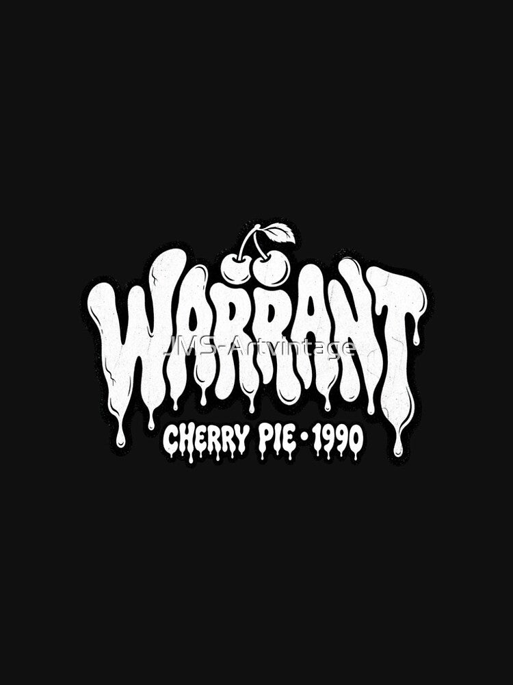 Warrant Cherry Pie 1990 Melting Glam Metal Logo by JMS-Artvintage