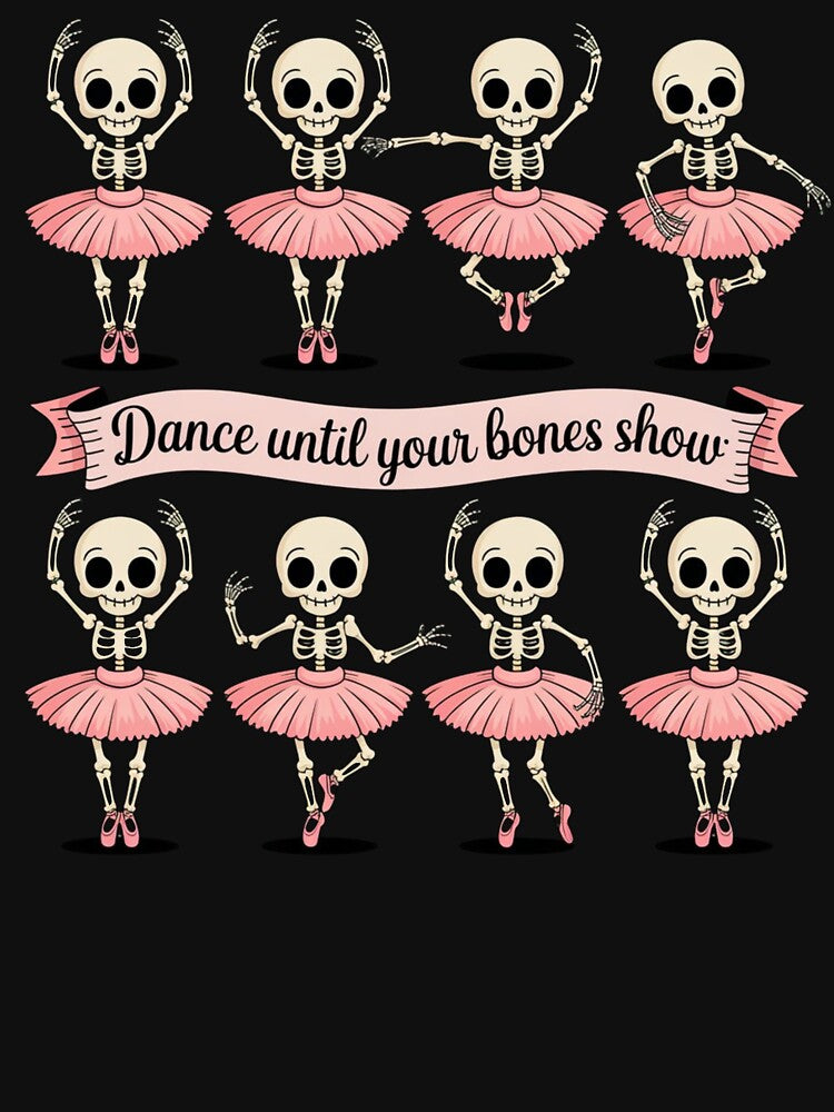 Skeleton Ballerina Ballet Dance Cute Halloween Costume Girl by Dabbing Turtle Designs