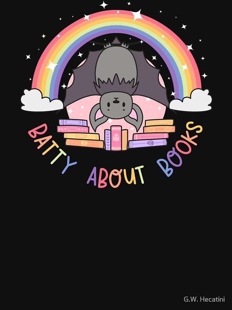 Batty About Books | Pastel Goth Reading Bat by G.W. Morithil