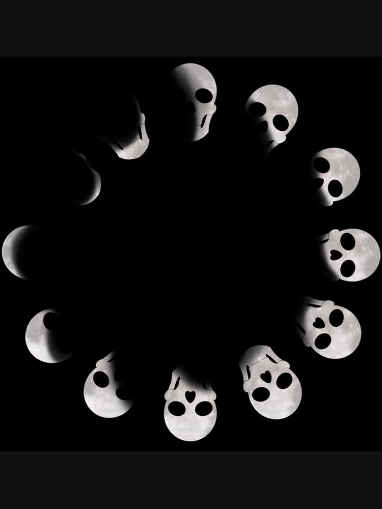 Moon Phases Skulls II by Mettlework