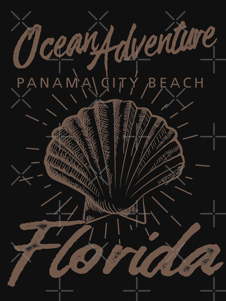 Ocean Adventure Retro Vintage Distressed Florida Shell Design by JakeRhodes